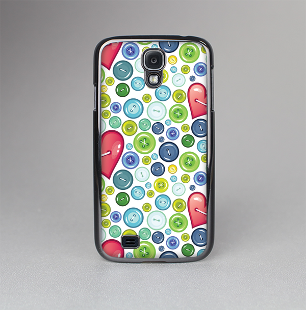 The Vintage Vector Heart Buttons Skin-Sert Case for the Samsung Galaxy S4