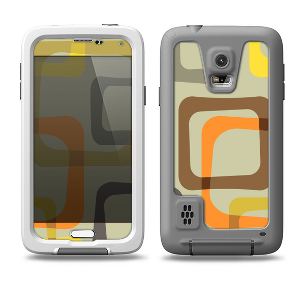 The Vintage Vector Square Pattern Samsung Galaxy S5 LifeProof Fre Case Skin Set