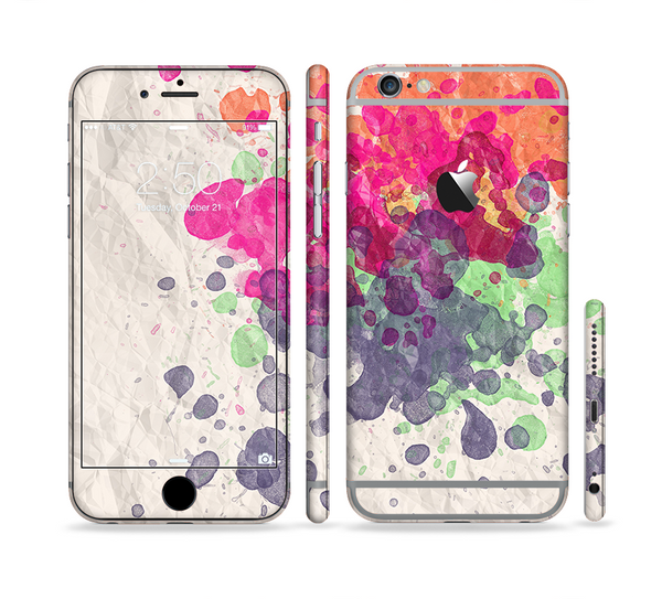 The Vintage WaterColor Droplets Sectioned Skin Series for the Apple iPhone 6 Plus