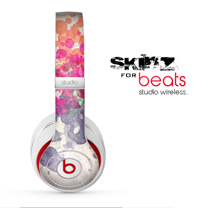The Vintage WaterColor Droplets Skin for the Beats by Dre Studio Wireless Headphones
