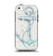 The Vintage White and Blue Anchor Illustration Apple iPhone 5c Otterbox Symmetry Case Skin Set