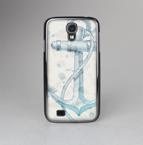 The Vintage White and Blue Anchor Illustration Skin-Sert Case for the Samsung Galaxy S4