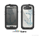 The Vintage White and Blue Anchor Illustration Skin For The Samsung Galaxy S3 LifeProof Case