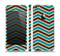 The Vintage Wide Chevron Pattern Brown & Blue Skin Set for the Apple iPhone 5
