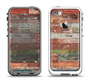 The Vintage Wood Planks Apple iPhone 5-5s LifeProof Fre Case Skin Set