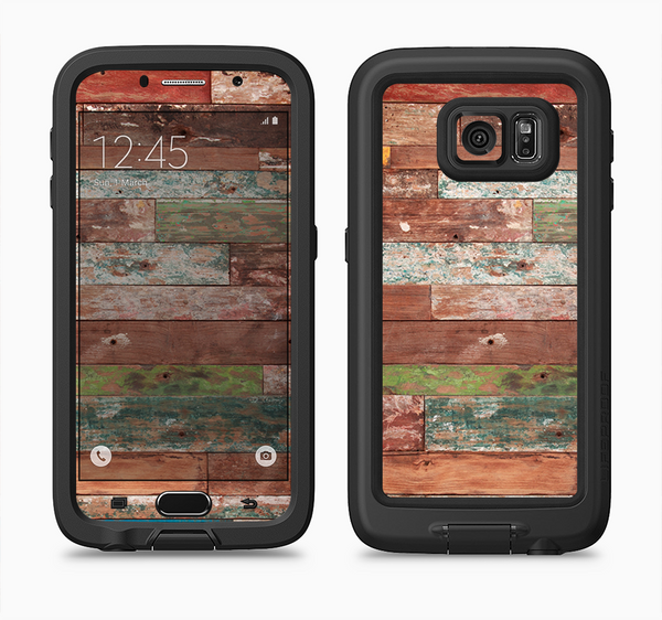 The Vintage Wood Planks Full Body Samsung Galaxy S6 LifeProof Fre Case Skin Kit