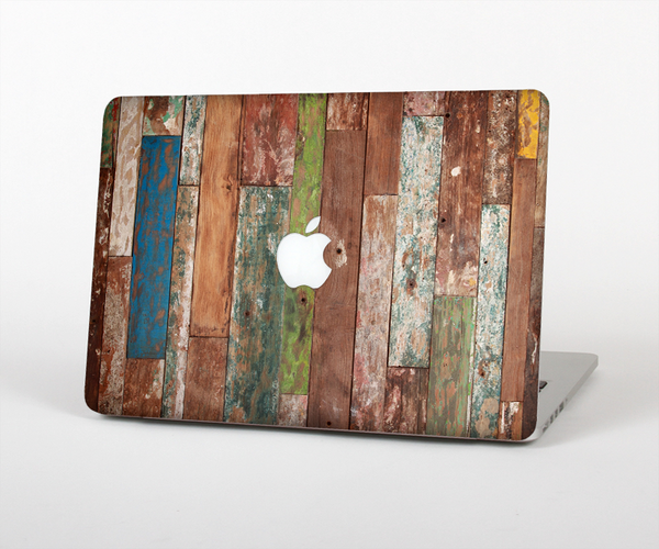 The Vintage Wood Planks Skin Set for the Apple MacBook Pro 15" with Retina Display