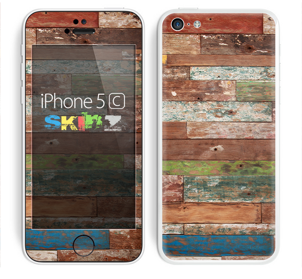 The Vintage Wood Planks Skin for the Apple iPhone 5c