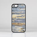The Vintage Wooden Planks with Yellow Paint Skin-Sert Case for the Apple iPhone 5c