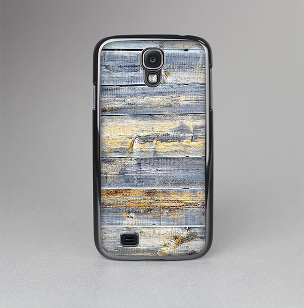 The Vintage Wooden Planks with Yellow Paint Skin-Sert Case for the Samsung Galaxy S4
