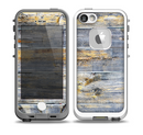 The Vintage Wooden Planks with Yellow Paint Skin for the iPhone 5-5s fre LifeProof Case