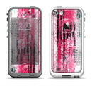 The Vintage Worn Pink Paint Apple iPhone 5-5s LifeProof Fre Case Skin Set