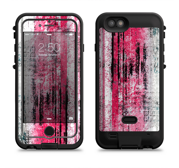 The Vintage Worn Pink Paint Apple iPhone 6/6s LifeProof Fre POWER Case Skin Set