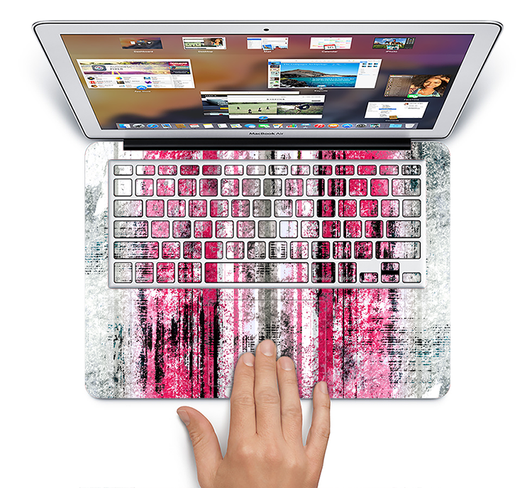 The Vintage Worn Pink Paint Skin Set for the Apple MacBook Pro 15" with Retina Display