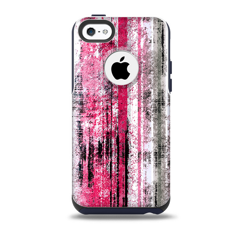 The Vintage Worn Pink Paint Skin for the iPhone 5c OtterBox Commuter Case