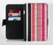 The Vintage Wrinkled Color Tall Stripes Ink-Fuzed Leather Folding Wallet Credit-Card Case for the Apple iPhone 6/6s, 6/6s Plus, 5/5s and 5c