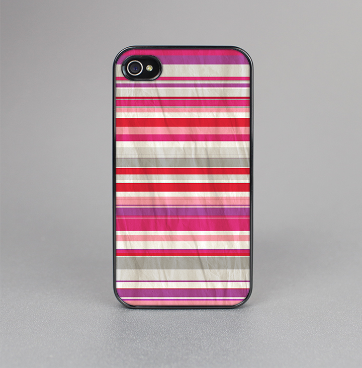 The Vintage Wrinkled Color Tall Stripes Skin-Sert for the Apple iPhone 4-4s Skin-Sert Case