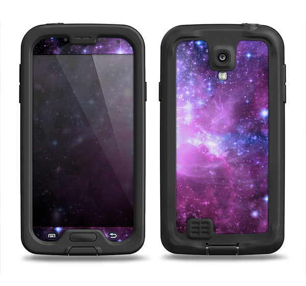 The Violet Glowing Nebula Samsung Galaxy S4 LifeProof Nuud Case Skin Set