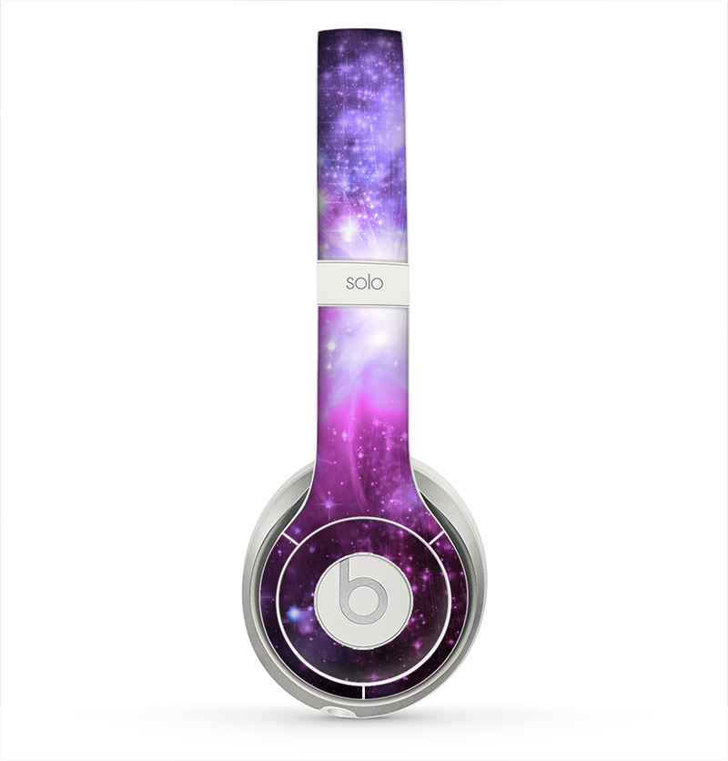 The Violet Glowing Nebula Skin for the Beats by Dre Solo 2 Headphones