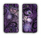 The Violet with Black Highlighted Spirals Apple iPhone 6 LifeProof Nuud Case Skin Set