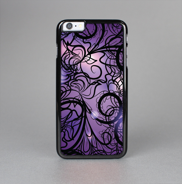 The Violet with Black Highlighted Spirals Skin-Sert for the Apple iPhone 6 Plus Skin-Sert Case