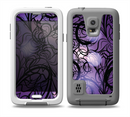 The Violet with Black Highlighted Spirals Skin for the Samsung Galaxy S5 frē LifeProof Case
