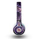 The Violet with Black Highlighted Spirals Skin for the Beats by Dre Mixr Headphones