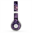 The Violet with Black Highlighted Spirals Skin for the Beats by Dre Solo 2 Headphones