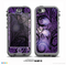 The Violet with Black Highlighted Spirals Skin for the iPhone 5c nüüd LifeProof Case