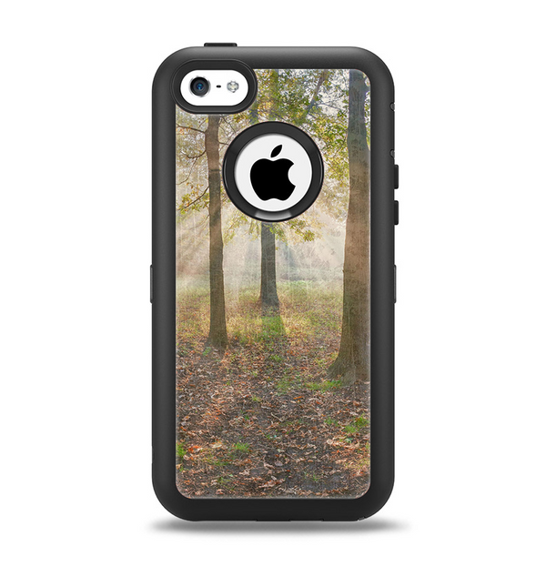 The Vivia Colored Sunny Forrest Apple iPhone 5c Otterbox Defender Case Skin Set