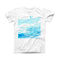 The Vivid Blue Abstract Washed ink-Fuzed Front Spot Graphic Unisex Soft-Fitted Tee Shirt