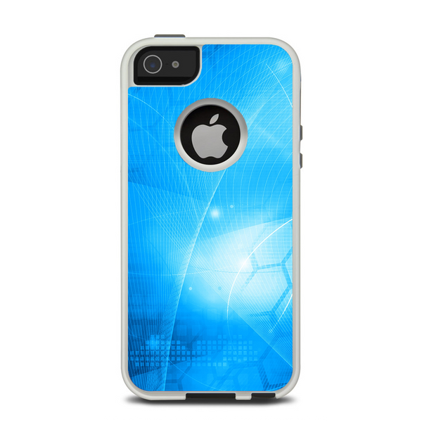 The Vivid Blue Fantasy Surface Apple iPhone 5-5s Otterbox Commuter Case Skin Set