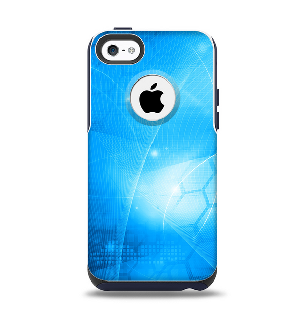 The Vivid Blue Fantasy Surface Apple iPhone 5c Otterbox Commuter Case Skin Set