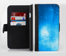 The Vivid Blue Fantasy Surface Ink-Fuzed Leather Folding Wallet Credit-Card Case for the Apple iPhone 6/6s, 6/6s Plus, 5/5s and 5c