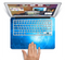 The Vivid Blue Fantasy Surface Skin Set for the Apple MacBook Pro 15" with Retina Display