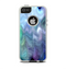 The Vivid Blue Sagging Painted Surface Apple iPhone 5-5s Otterbox Commuter Case Skin Set