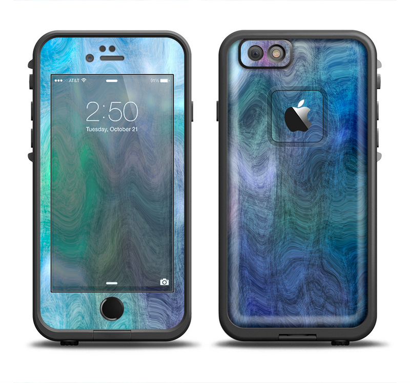 The Vivid Blue Sagging Painted Surface Apple iPhone 6/6s Plus LifeProof Fre Case Skin Set