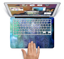The Vivid Blue Sagging Painted Surface Skin Set for the Apple MacBook Pro 15" with Retina Display