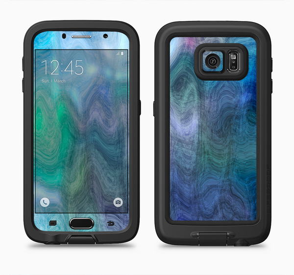 The Vivid Blue Sagging Painted Surface Full Body Samsung Galaxy S6 LifeProof Fre Case Skin Kit