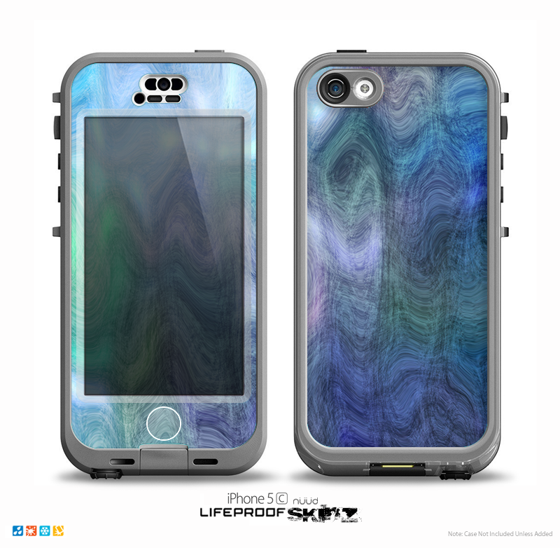 The Vivid Blue Sagging Painted Surface Skin for the iPhone 5c nüüd LifeProof Case