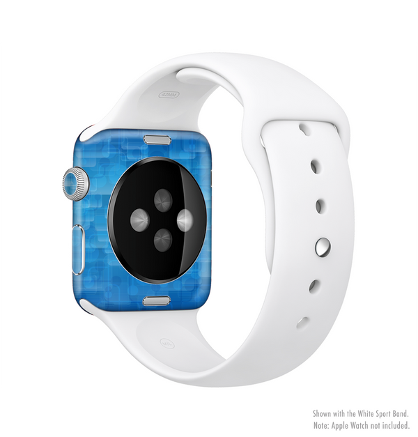The Vivid Blue Techno Lines Full-Body Skin Kit for the Apple Watch