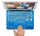 The Vivid Blue Techno Lines Skin Set for the Apple MacBook Pro 15" with Retina Display