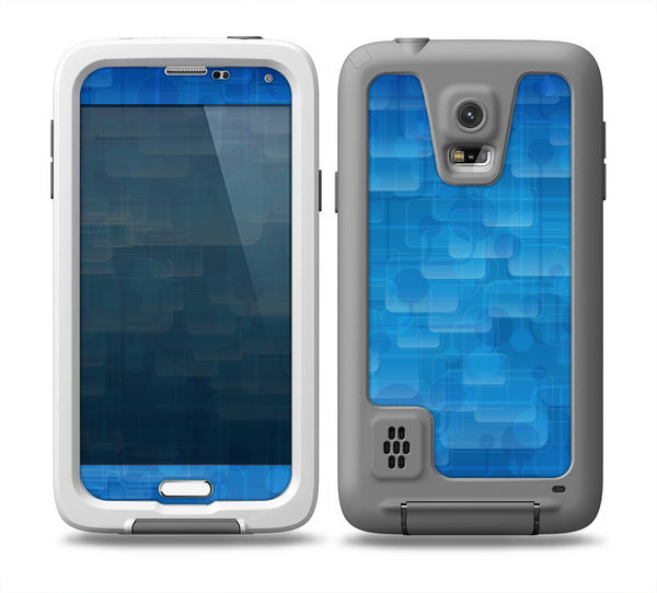 The Vivid Blue Techno Lines Skin for the Samsung Galaxy S5 frē LifeProof Case