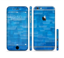 The Vivid Blue Techno Lines Sectioned Skin Series for the Apple iPhone 6s