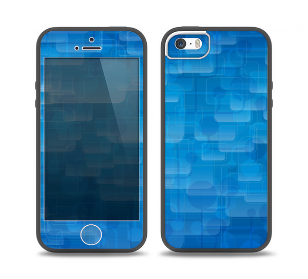 The Vivid Blue Techno Lines Skin Set for the iPhone 5-5s Skech Glow Case