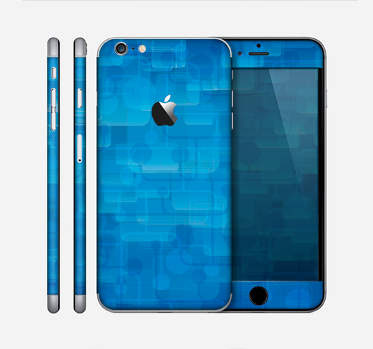 The Vivid Blue Techno Lines Skin for the Apple iPhone 6 Plus