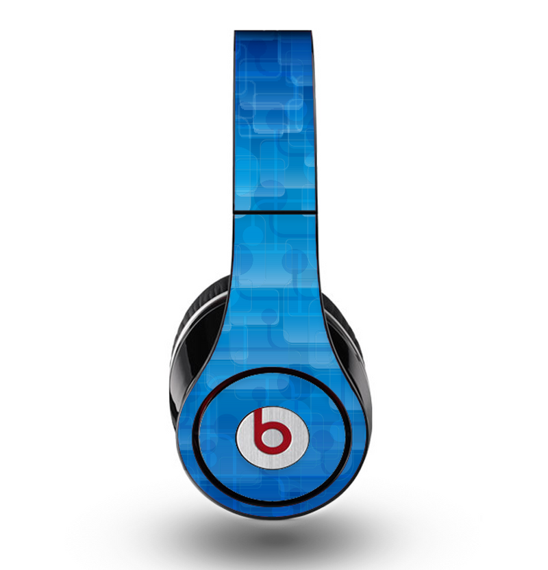 The Vivid Blue Techno Lines Skin for the Original Beats by Dre Studio Headphones