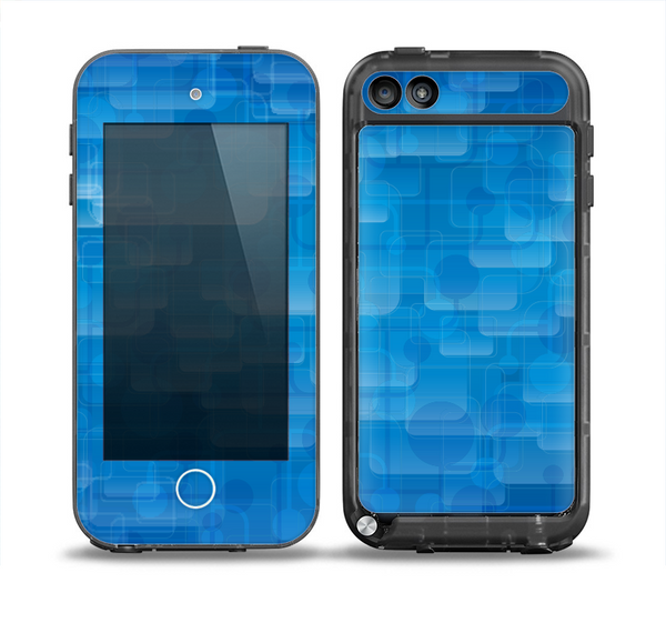 The Vivid Blue Techno Lines Skin for the iPod Touch 5th Generation frē LifeProof Case