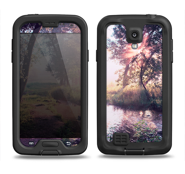 The Vivid Colored Forrest Scene Samsung Galaxy S4 LifeProof Nuud Case Skin Set