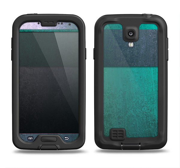 The Vivid Emerald Green Sponge Texture Samsung Galaxy S4 LifeProof Nuud Case Skin Set